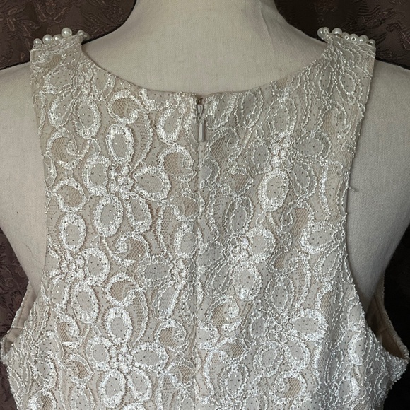 Cachet Dress For Homecoming, Bride, Prom, Lace & Pearl Beading Worn Once Size 16 - Picture 10 of 16